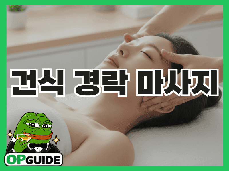 건식 경락 마사지 도구와 관리 장면